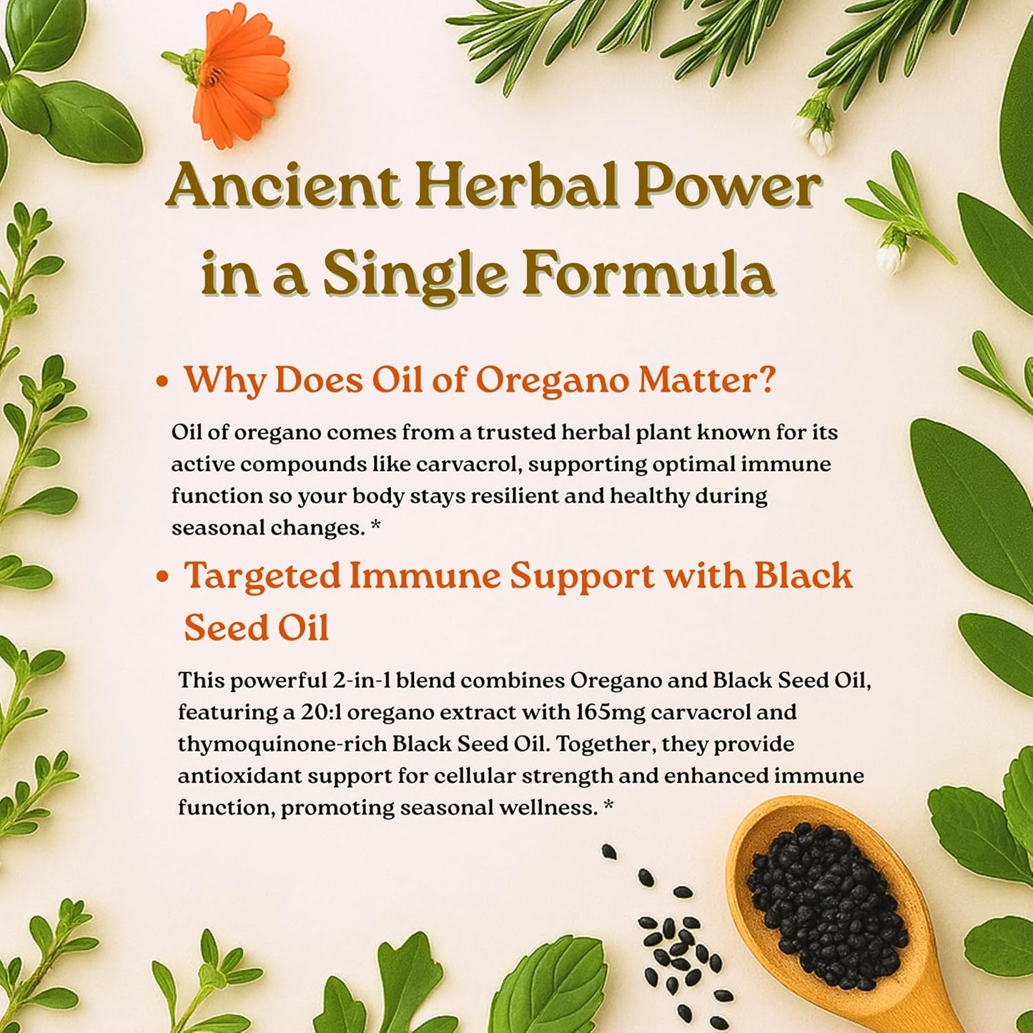 Micro Ingredients Oil of Oregano Softgels, 300 Count | 2 in 1 Formulated with Black Seed Oil, 4X Strength Carvacrol & Thymoquinone | Plant Based, Non-GMO, & Immune Support